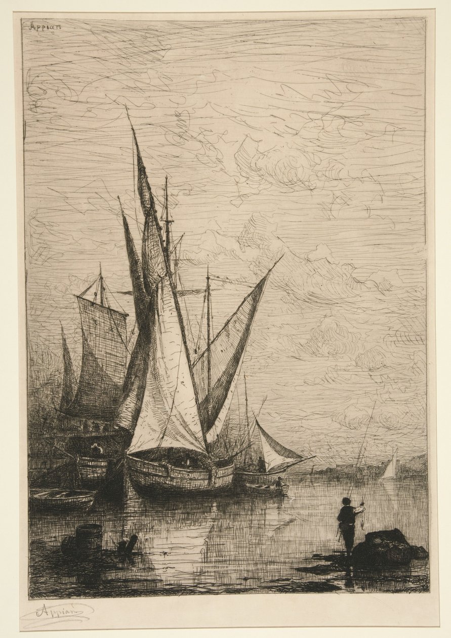 The Port of Genoa by Adolphe Appian