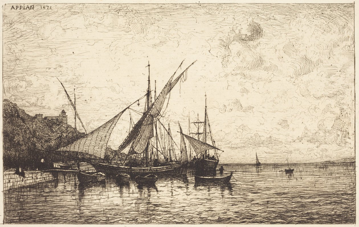 The Port of Monaco by Adolphe Appian