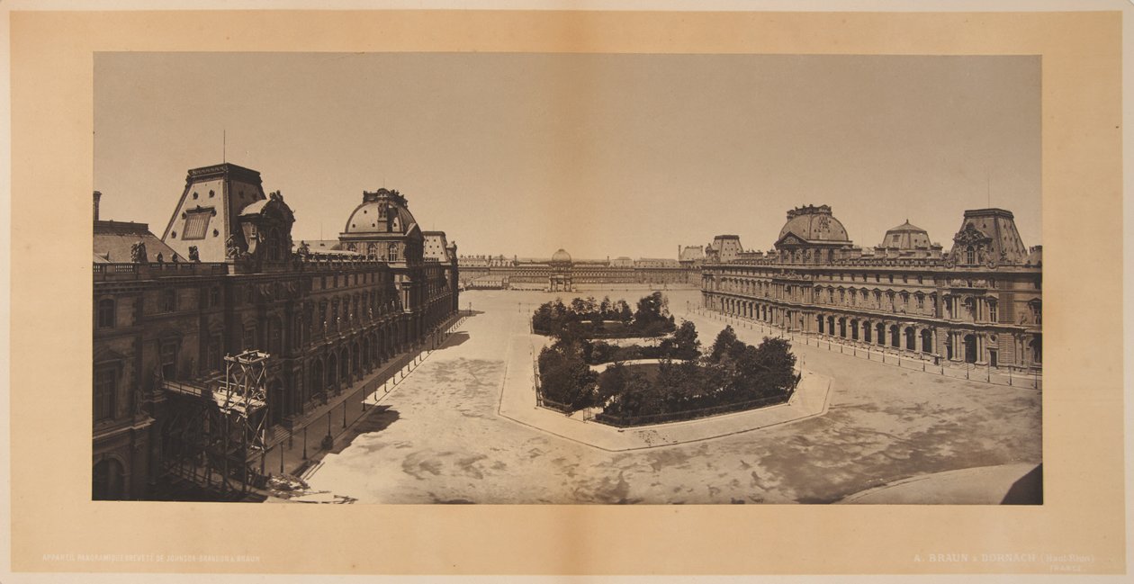 Panoramic View of the Cour du Carrousel, Louvre by Adolphe Braun