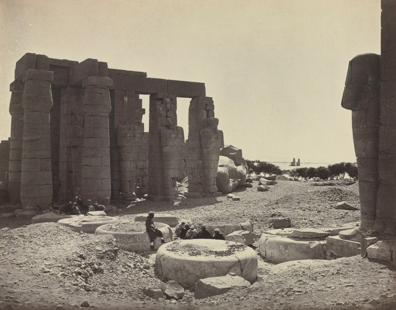 The Ramesseum, Thebes by Adolphe Braun