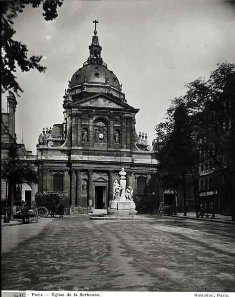 Church of the Sorbonne built by Jacques Lemercier by Adolphe Giraudon