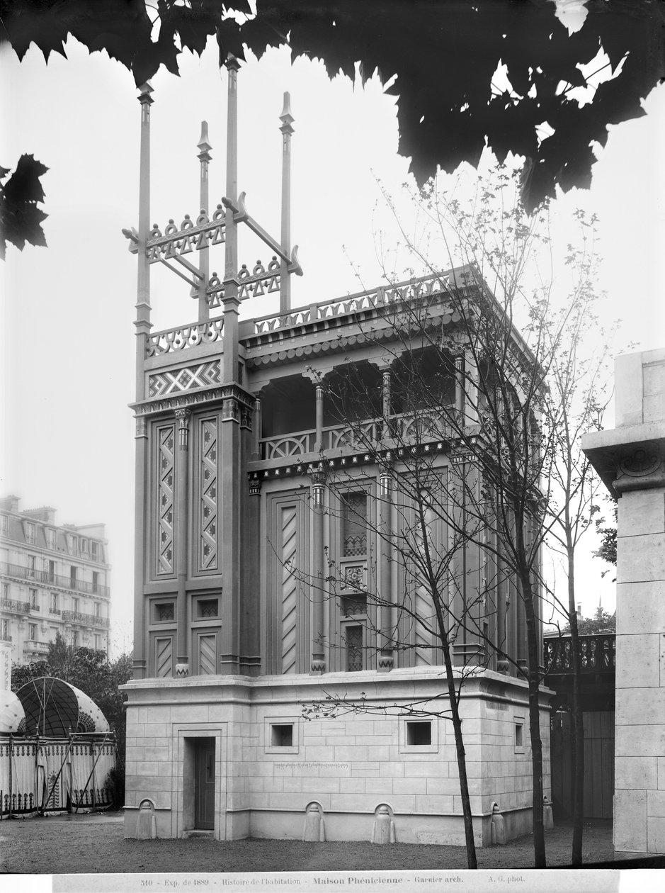 Phoenician House, Universal Exhibition, Paris, 1889 by Adolphe Giraudon