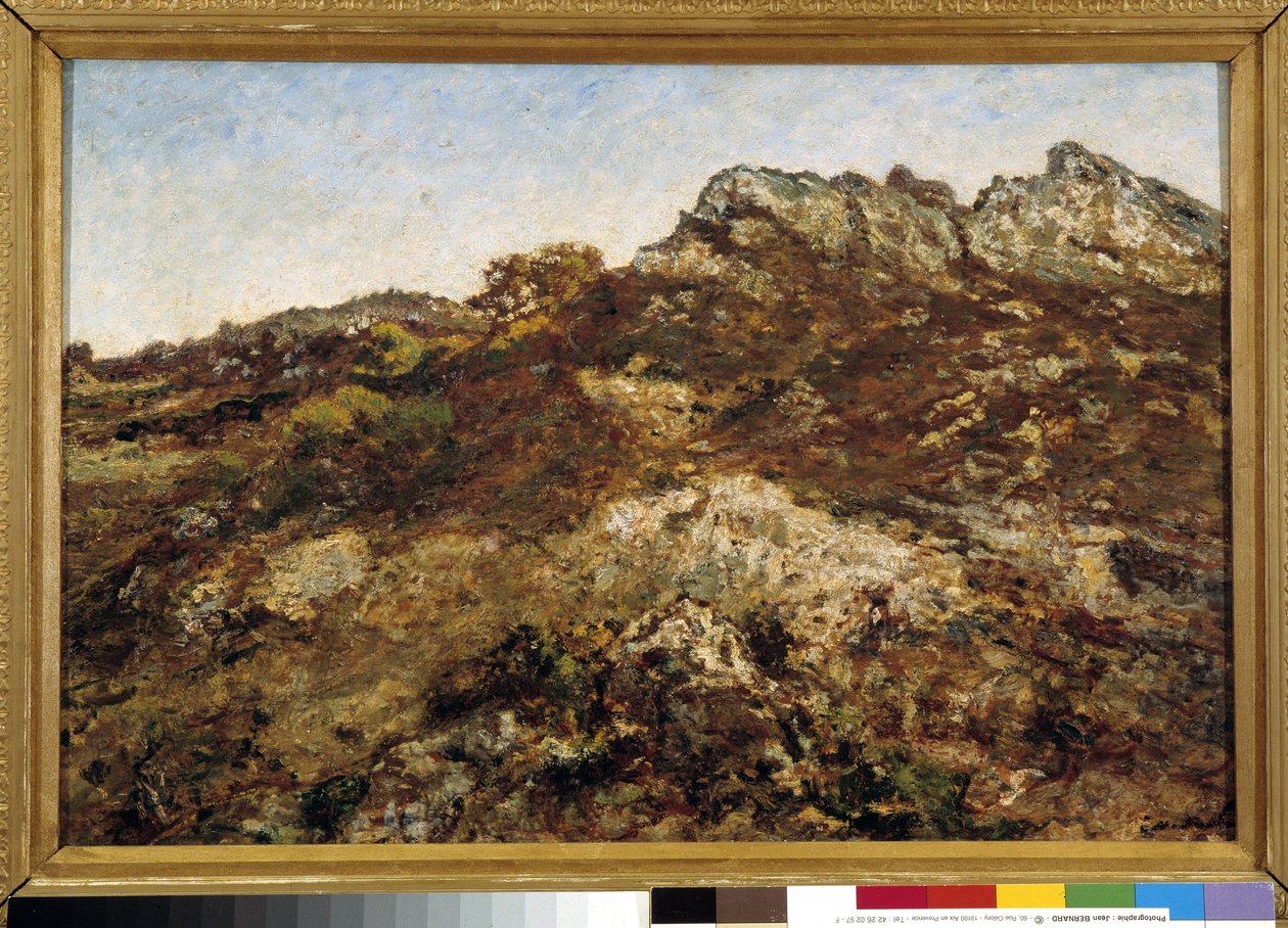 Landscape of Hills (the Garlaban Massif in Provence) by Adolphe Joseph Thomas Monticelli