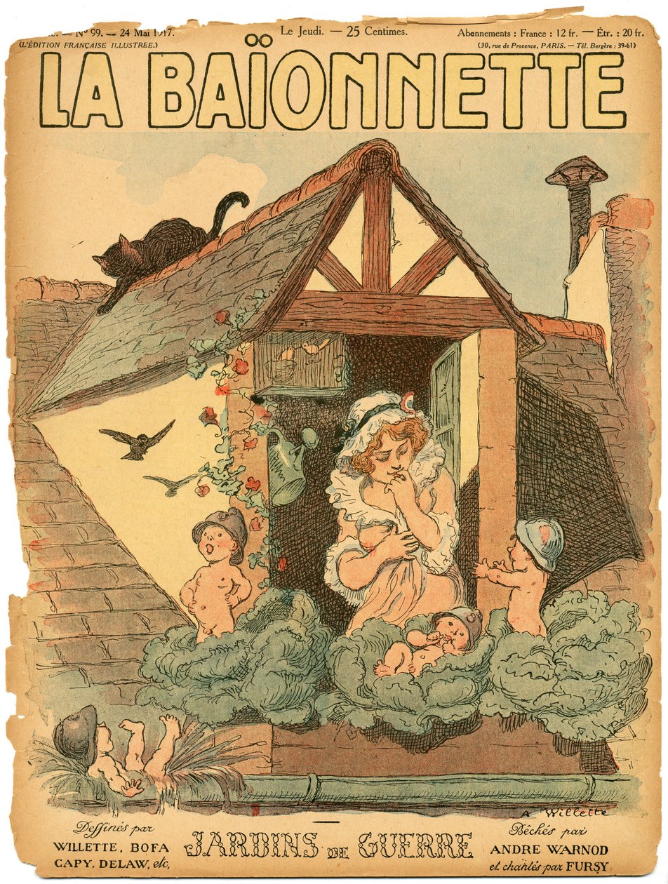 Cover of La Baionnette, Satirical in Colors by Adolphe Leon Willette