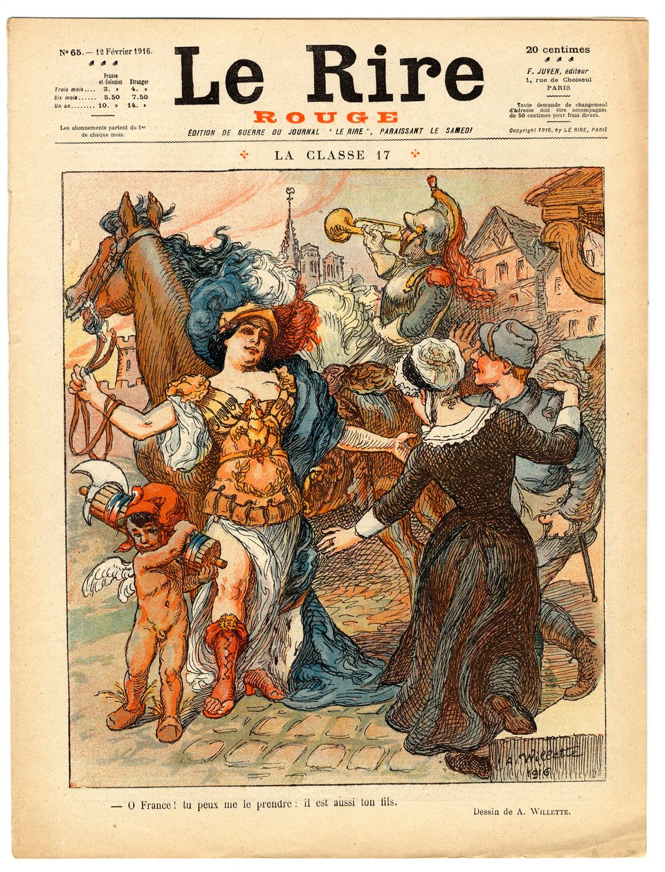Cover of The Red Laughter, Satirical in Colors by Adolphe Leon Willette