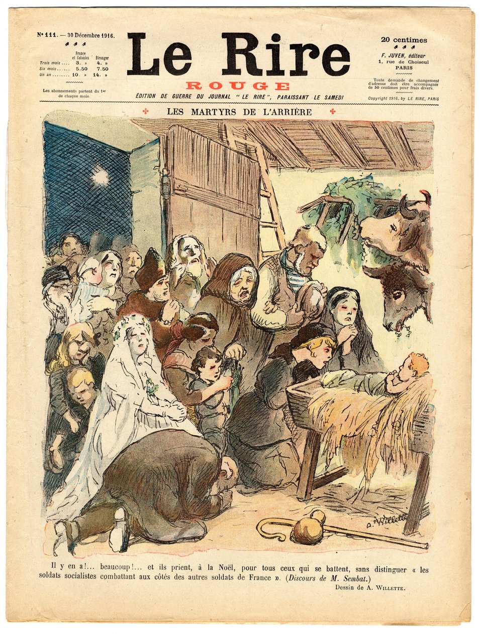 Cover of The Red Laughter, Satirical in Colors by Adolphe Leon Willette