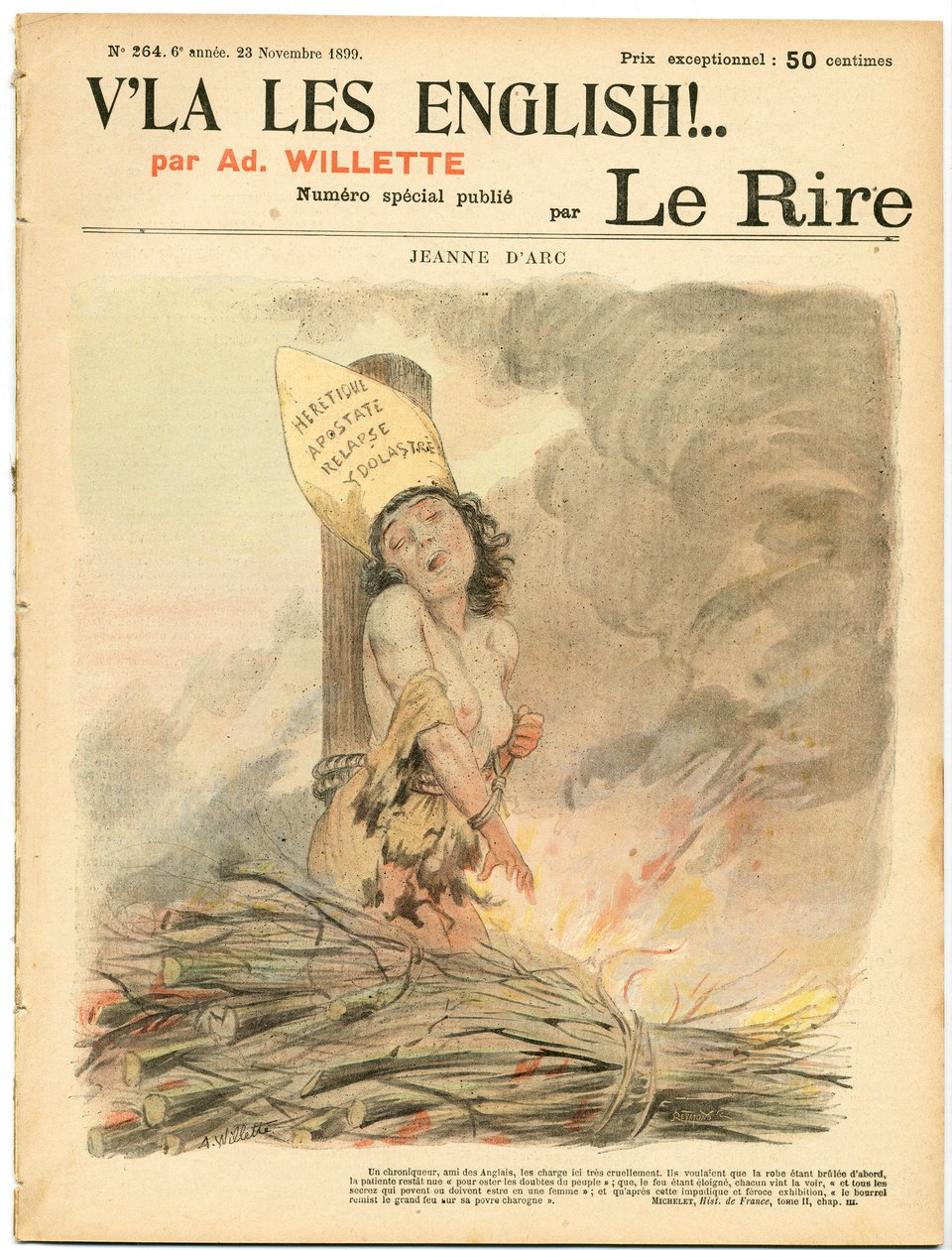 The Laughter, number 264, Satirical in Colours by Adolphe Leon Willette