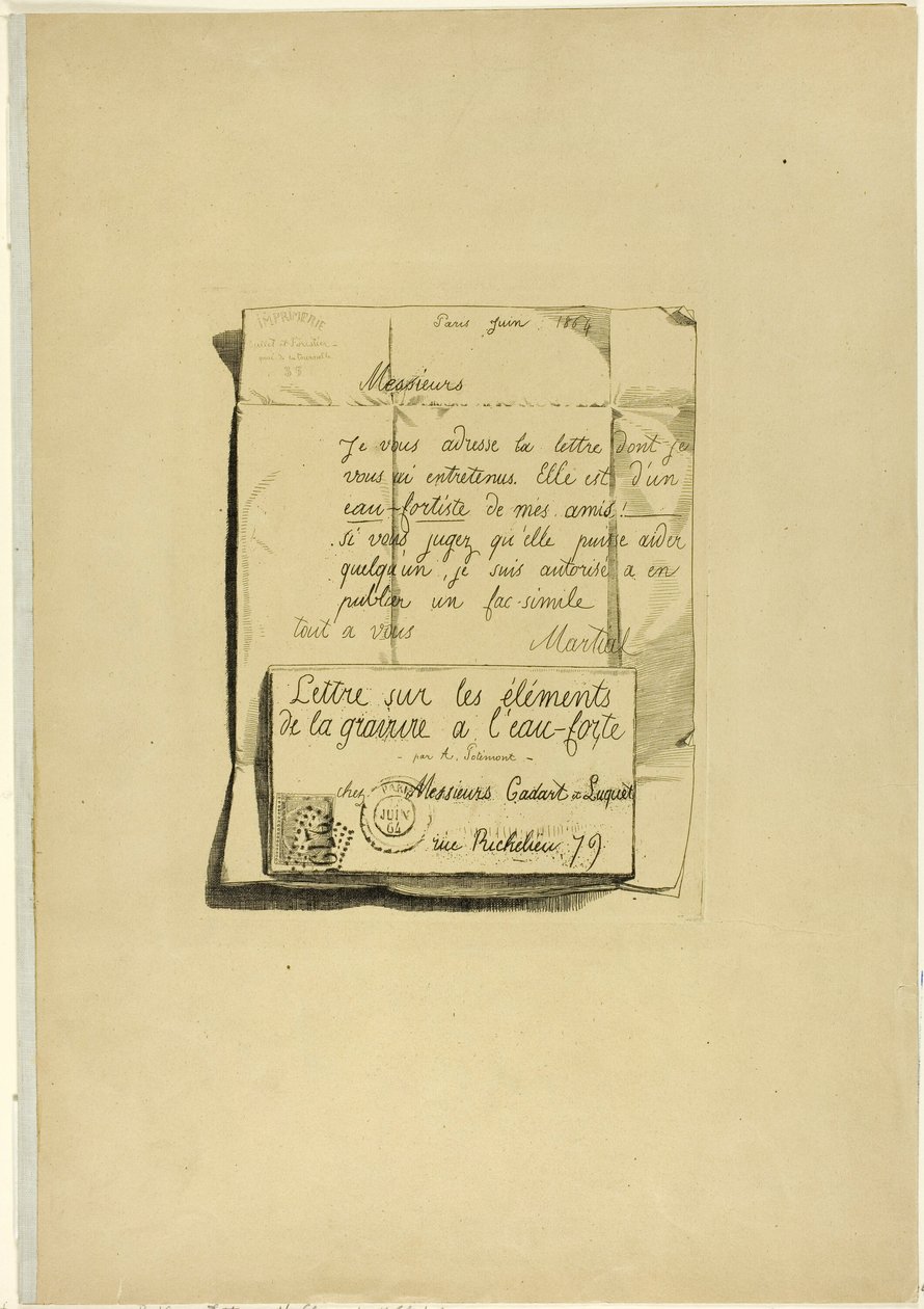 Letter on the Elements of Etching by Adolphe Martial Potemont
