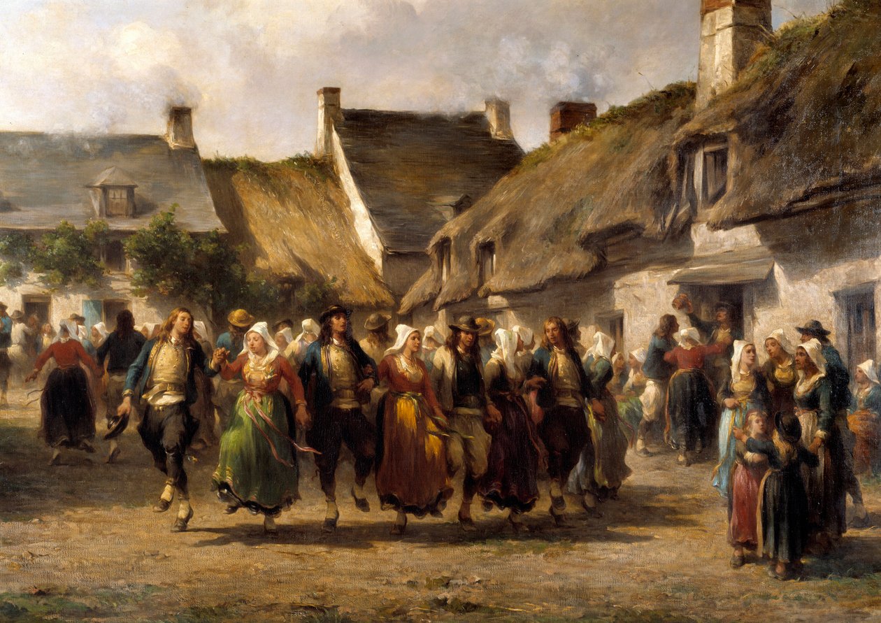 A Wedding in Brittany in 1863 by Adolphe Pierre Leleux