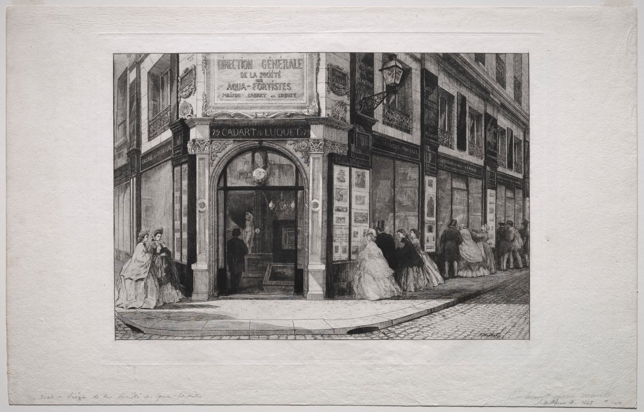 Headquarters of the Société des Aquafortistes by Adolphe Théodore Jules Martial Potémont