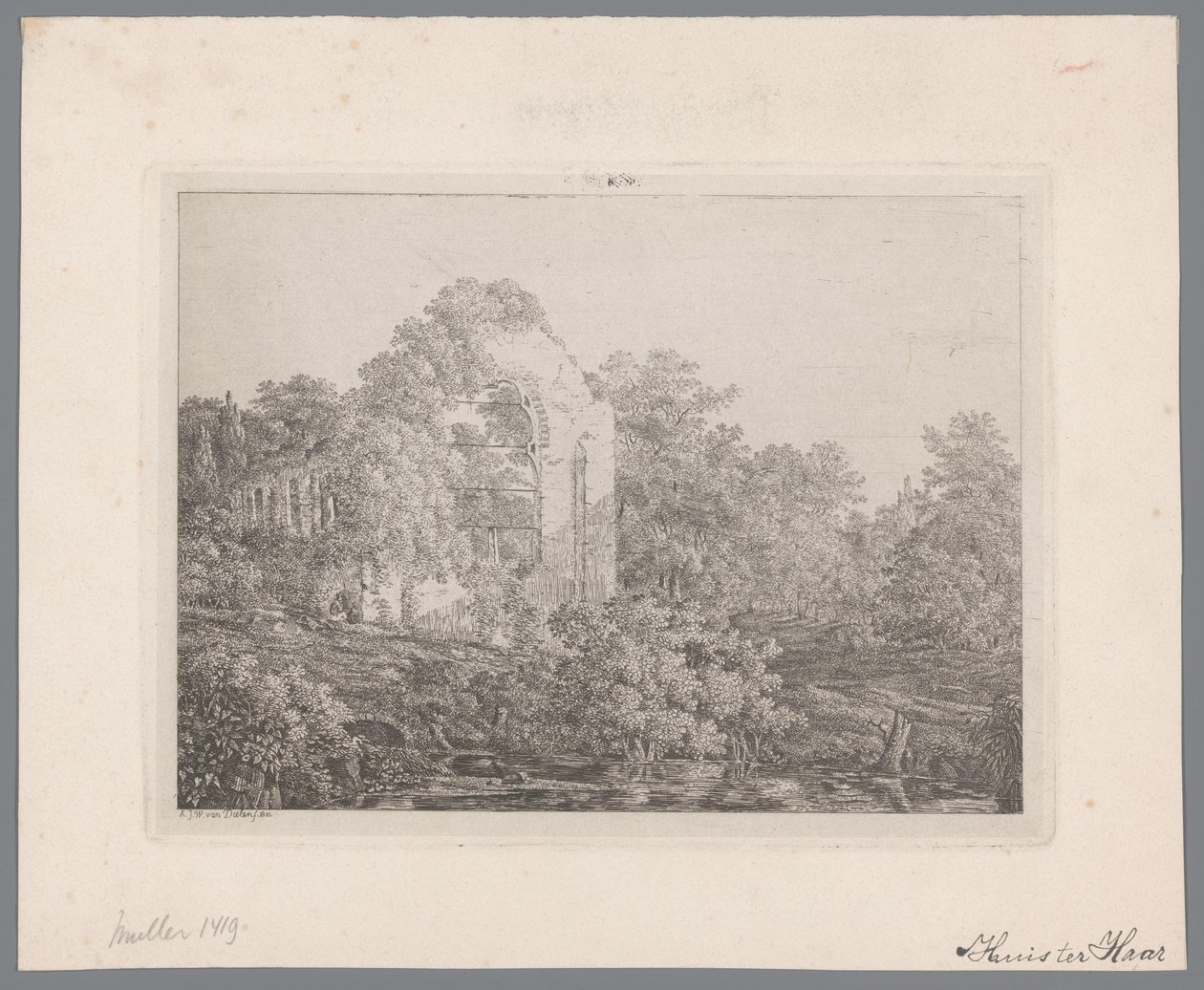 View of the Ruins of Castle de Haar by Adriaan Jacob Willem van Dielen