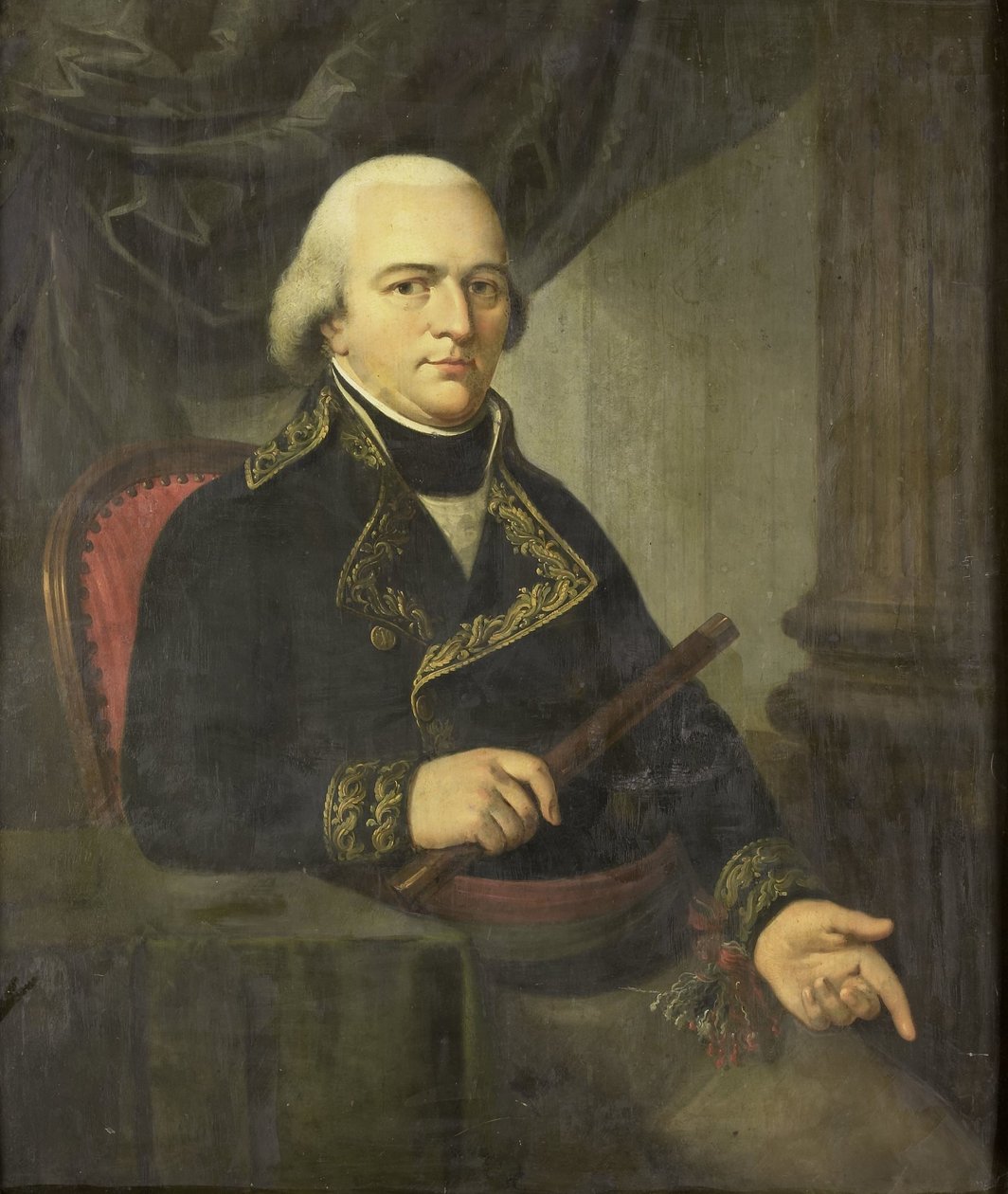 Portrait of Pieter Gerardus van Overstraten, Governor-General of the Dutch East Indies by Adriaan de Lelie (attributed to)