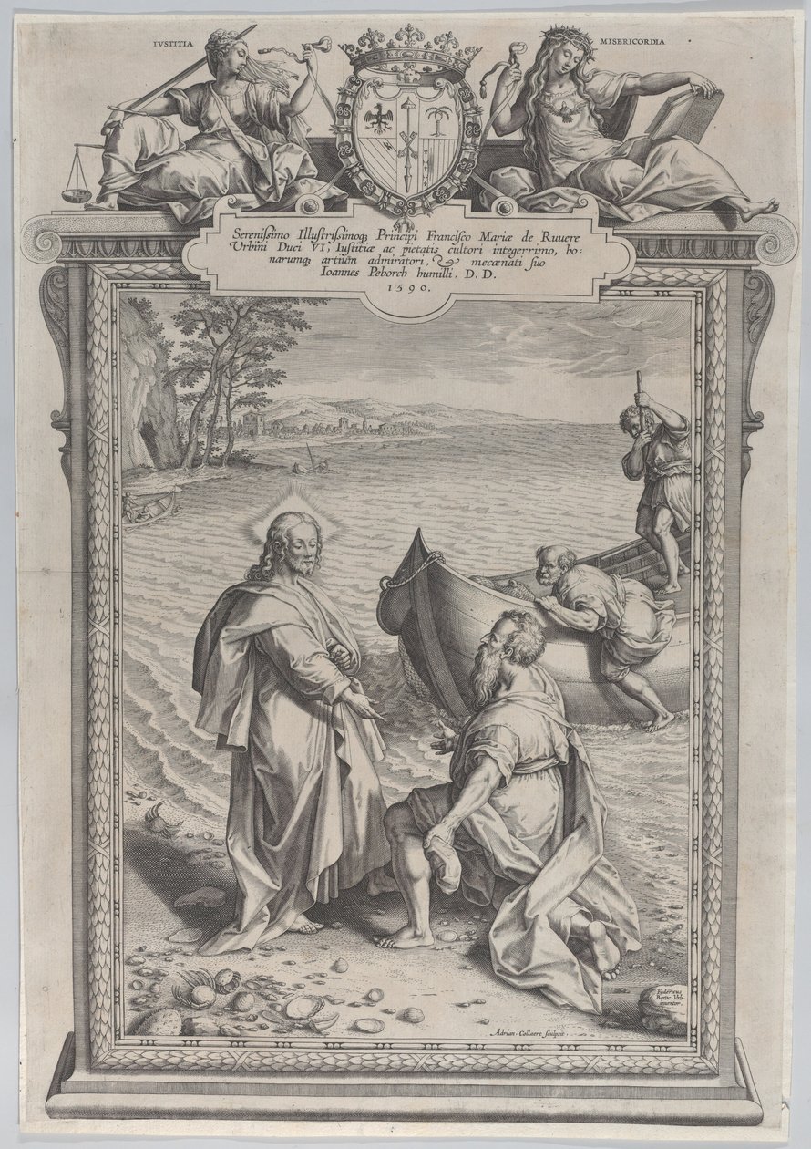 Christ Calling Saint Andrew and Saint Peter by Adriaen Collaert