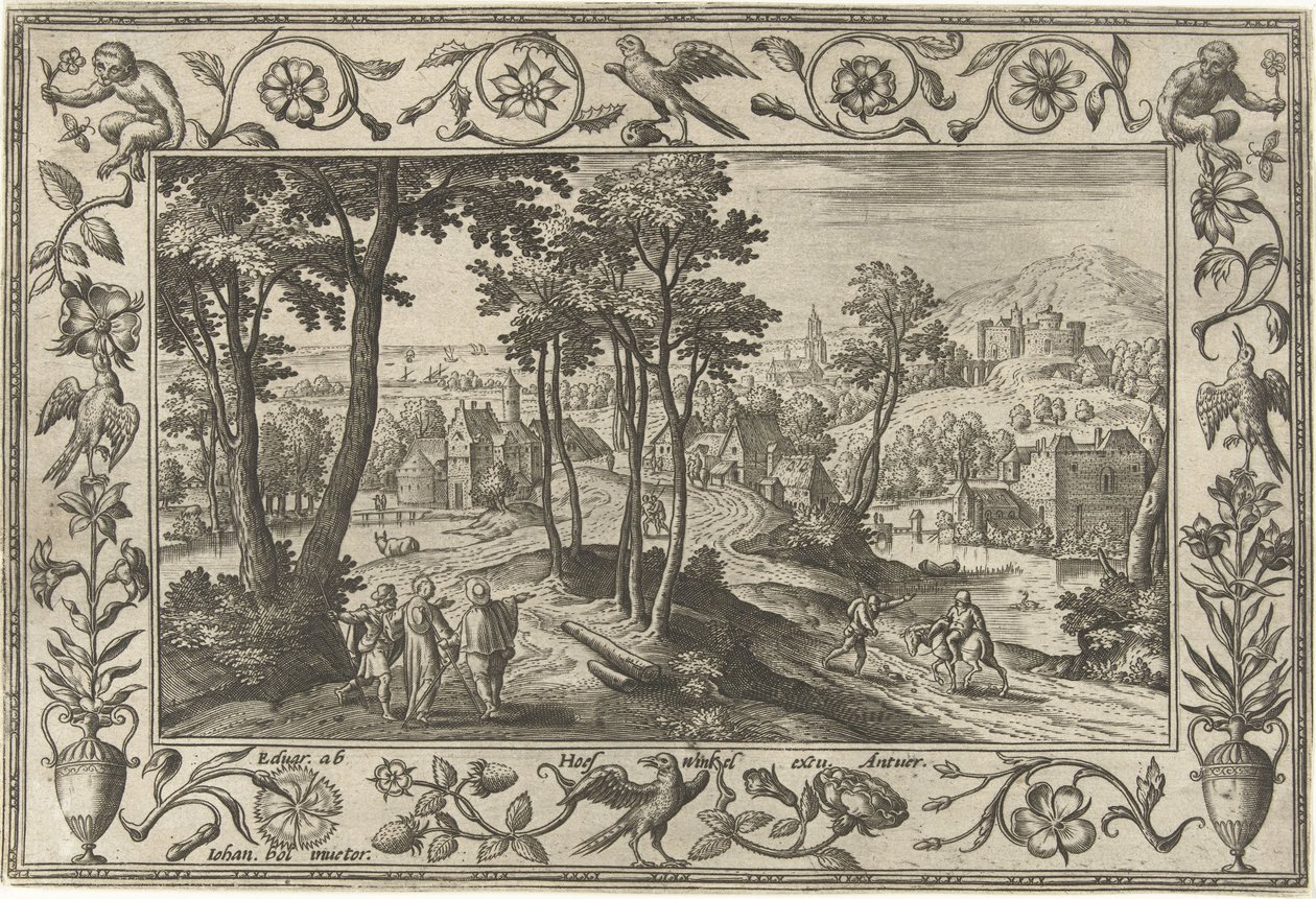 Emmaus Disciples (series title) by Adriaen Collaert