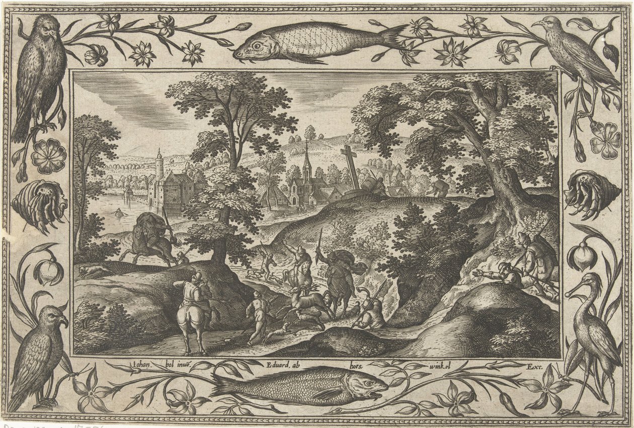 Deer Hunt by Adriaen Collaert