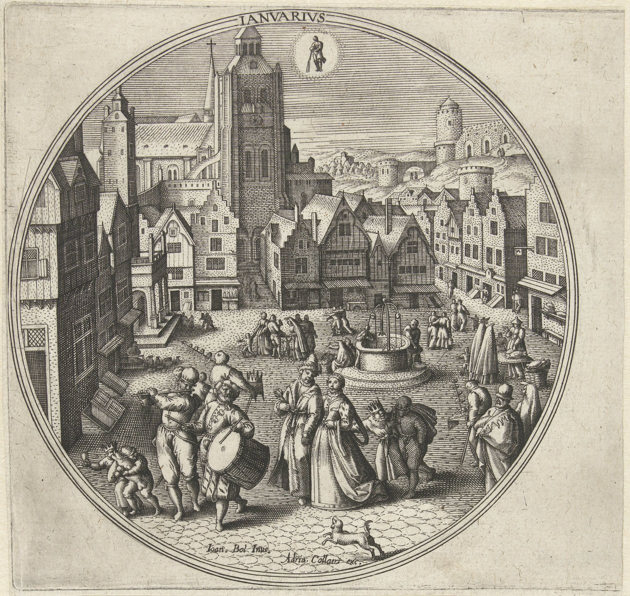 January by Adriaen Collaert
