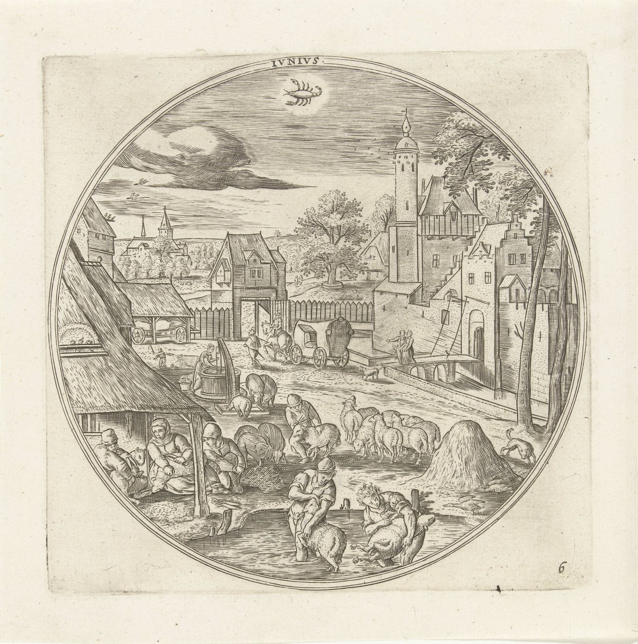 June (The Twelve Months series) by Adriaen Collaert