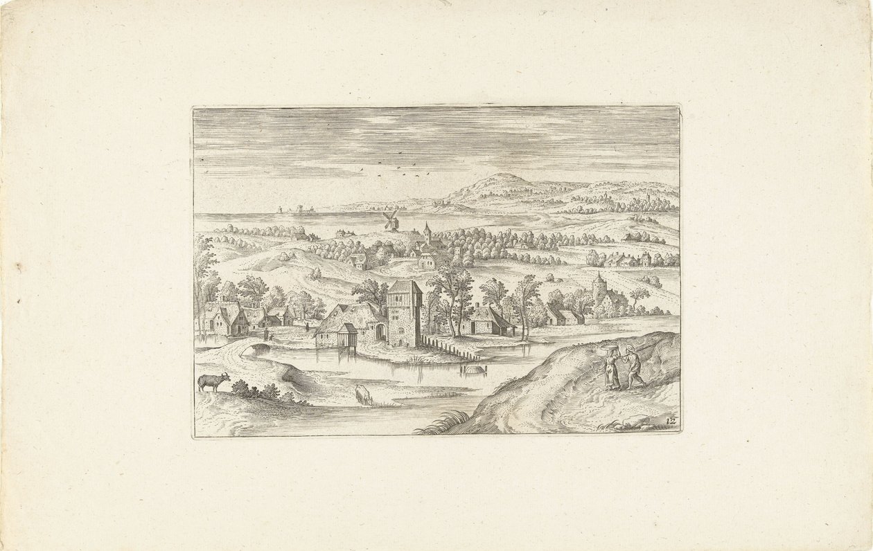 Landscape with a Farmhouse by Adriaen Collaert