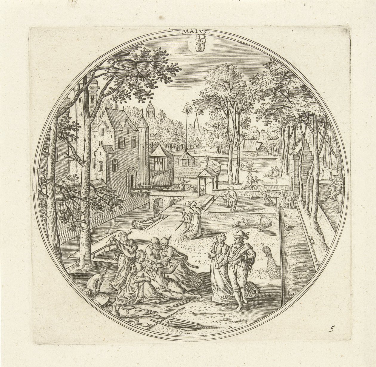 May (series title: The Twelve Months) by Adriaen Collaert