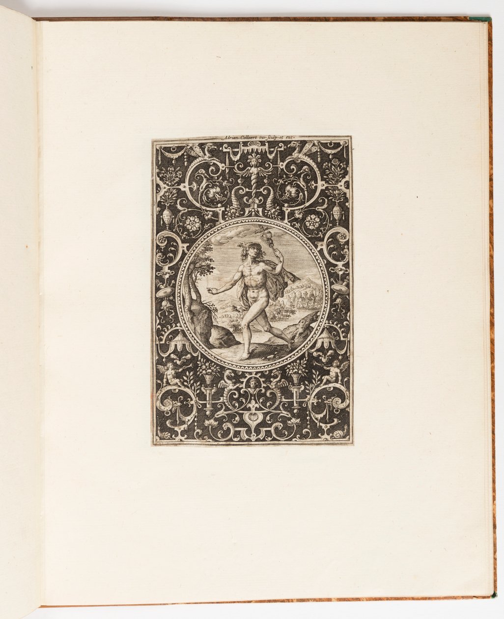 Mercury, Plate from a Suite of 6 Ornamental Designs with the Judgement of Paris by Adriaen Collaert