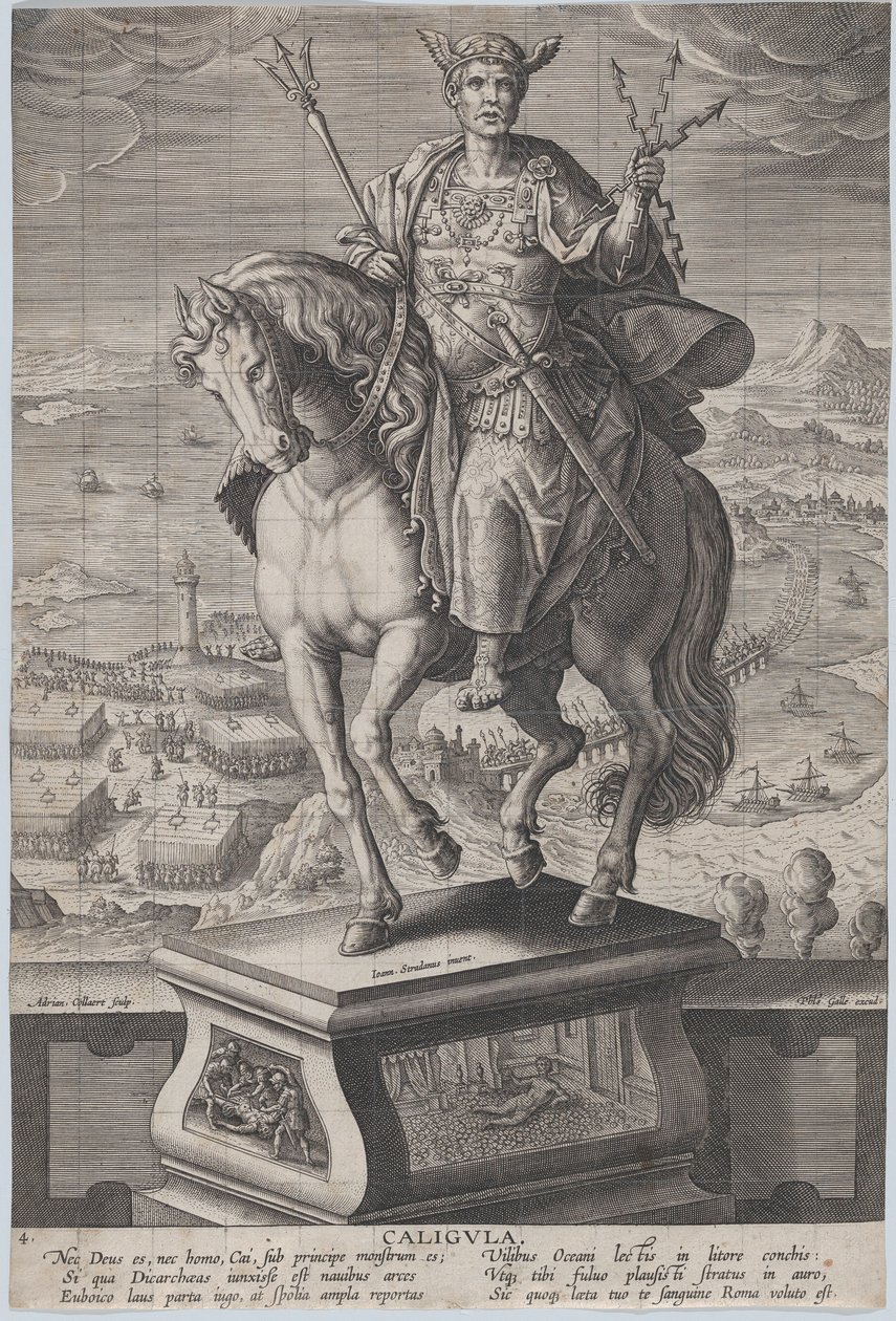 Equestrian Statue of Caligula by Adriaen Collaert