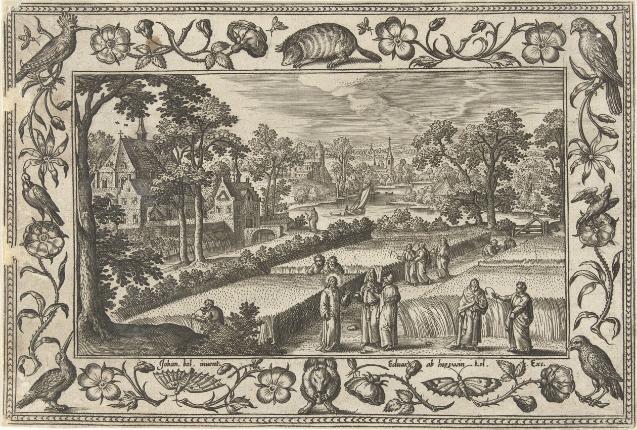 Picking Grain on the Sabbath by Adriaen Collaert