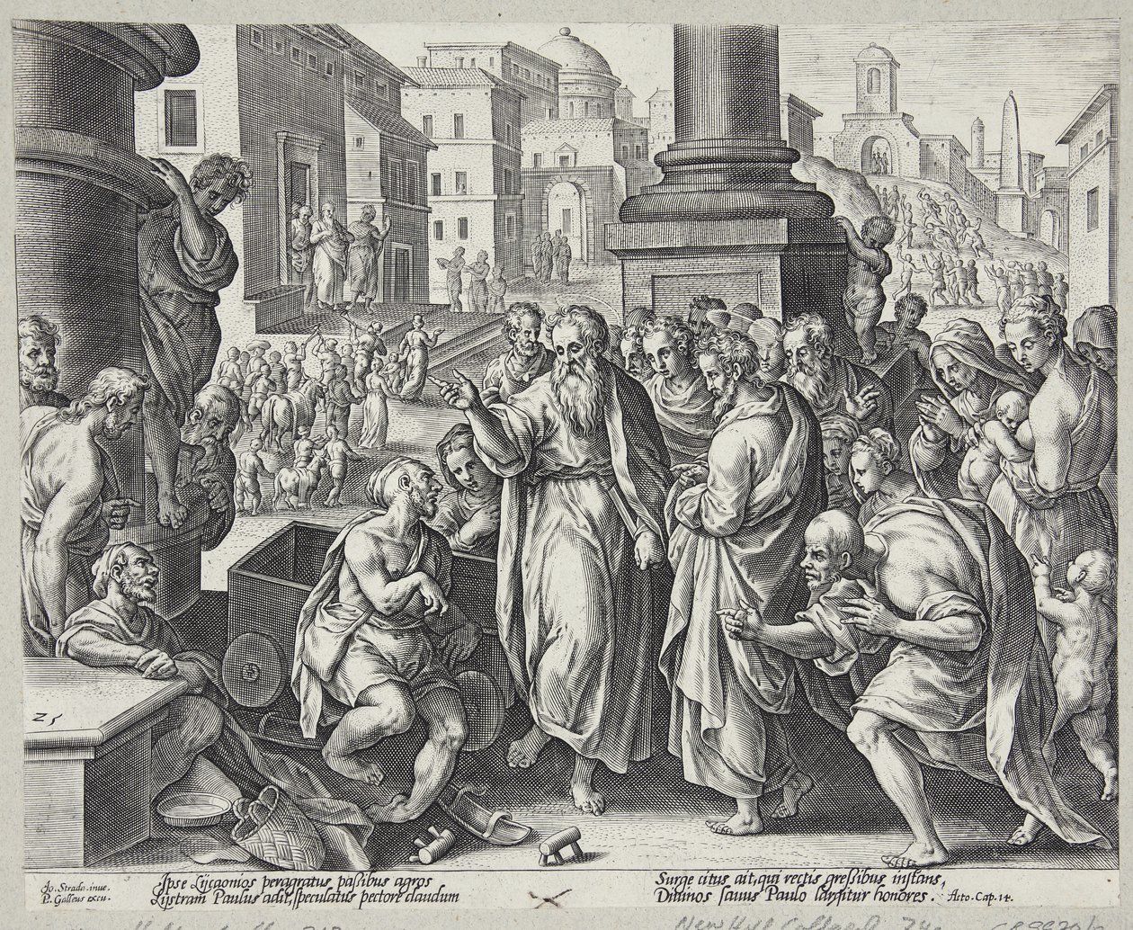 St. Paul heals a cripple in Lystra by Adriaen Collaert
