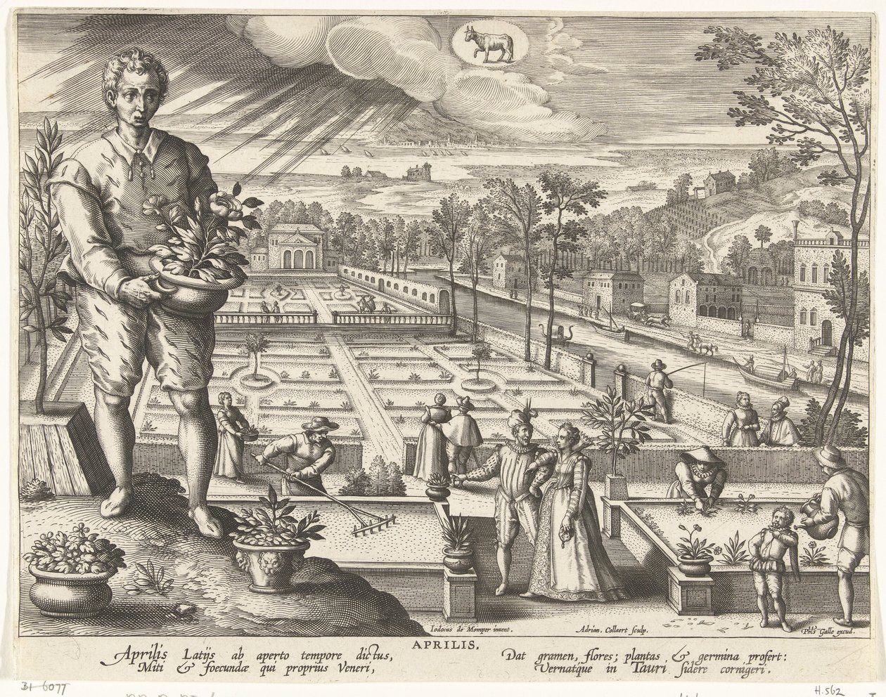 The Month of April (April) (The Twelve Months) (Menses XII Anni Solaris) by Adriaen Collaert