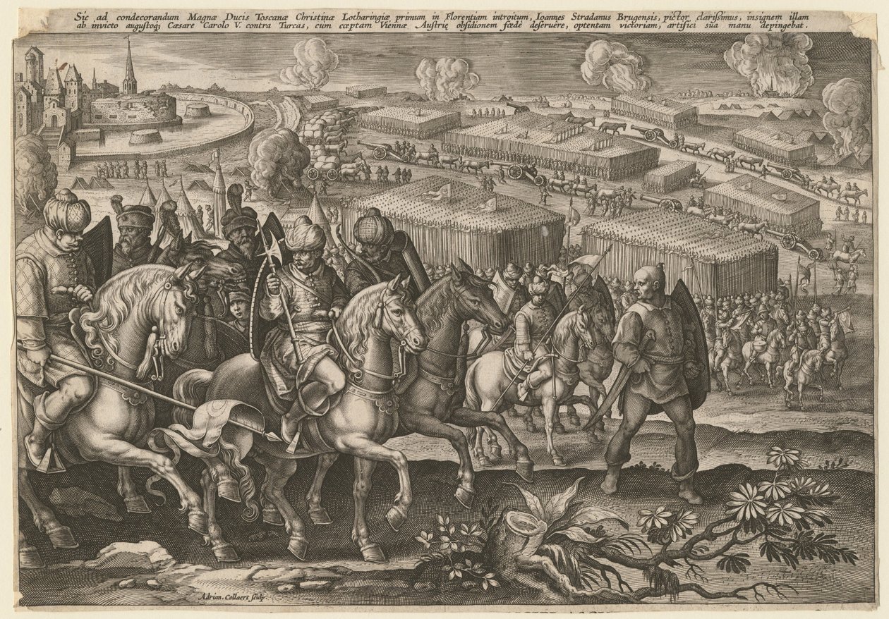 The Siege of Vienna by Turkish Army by Adriaen Collaert