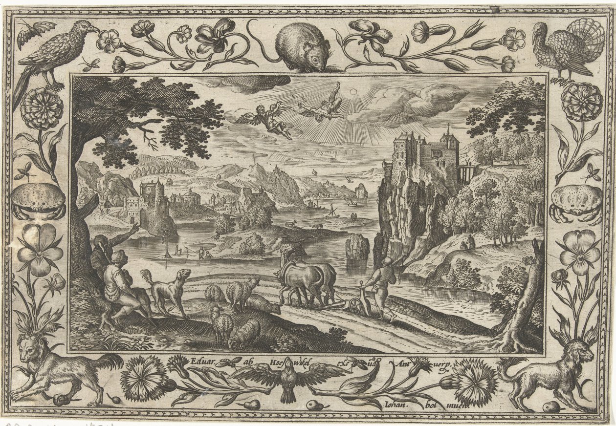 Fall of Icarus by Adriaen Collaert