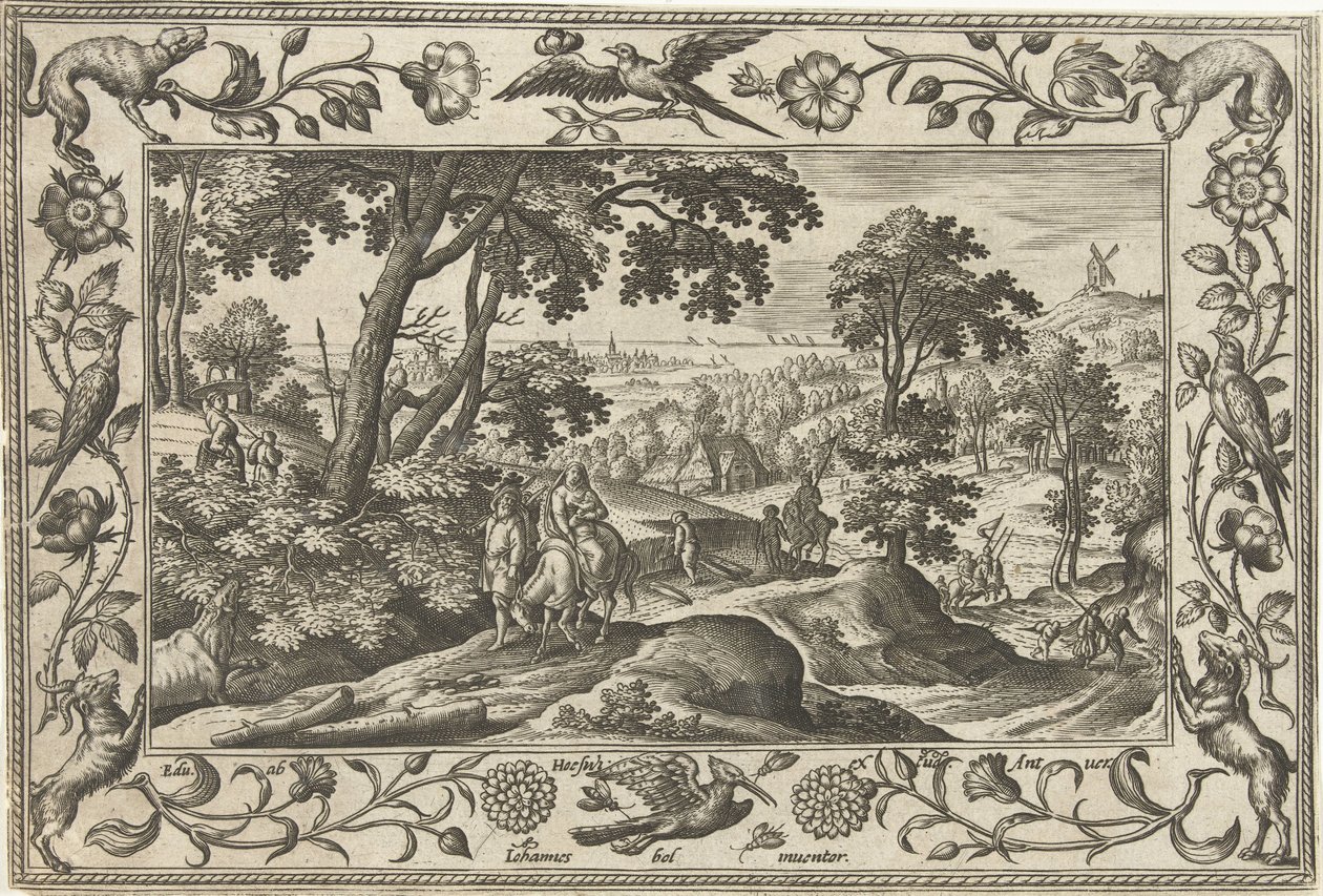 Flight into Egypt by Adriaen Collaert