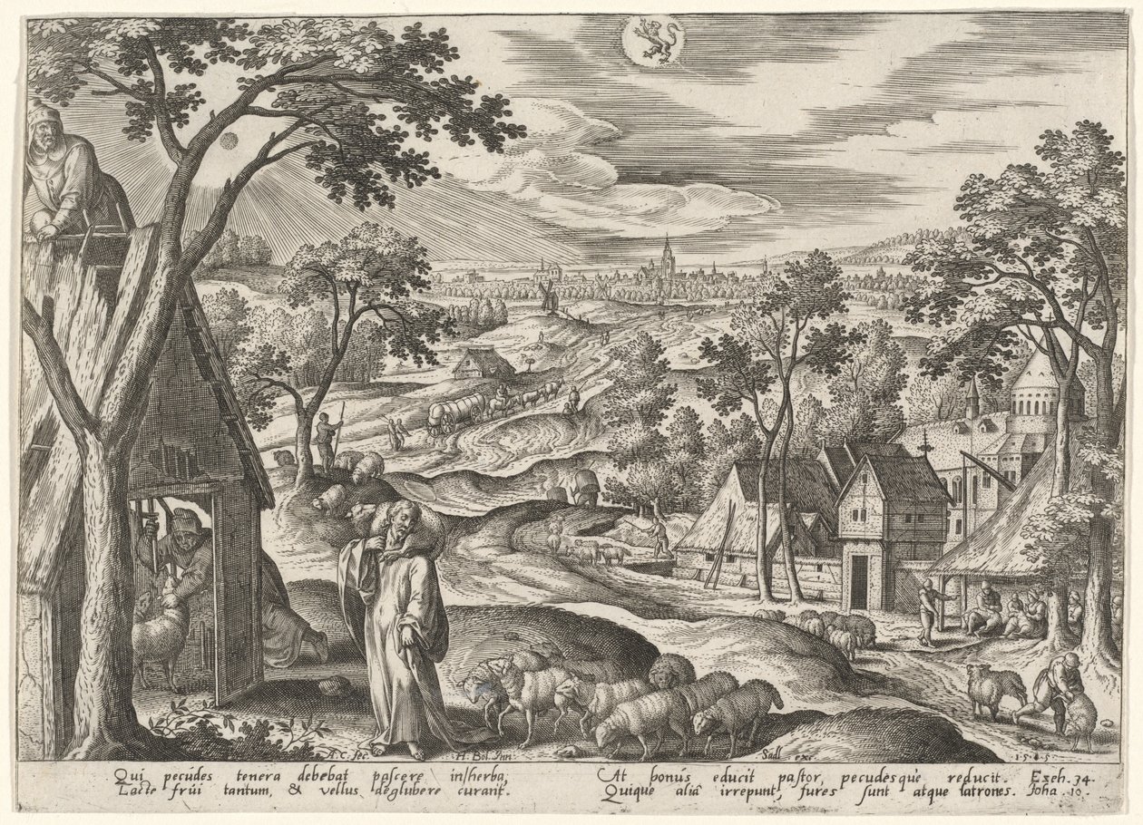 The Good Shepherd by Adriaen Collaert after Hans Bol
