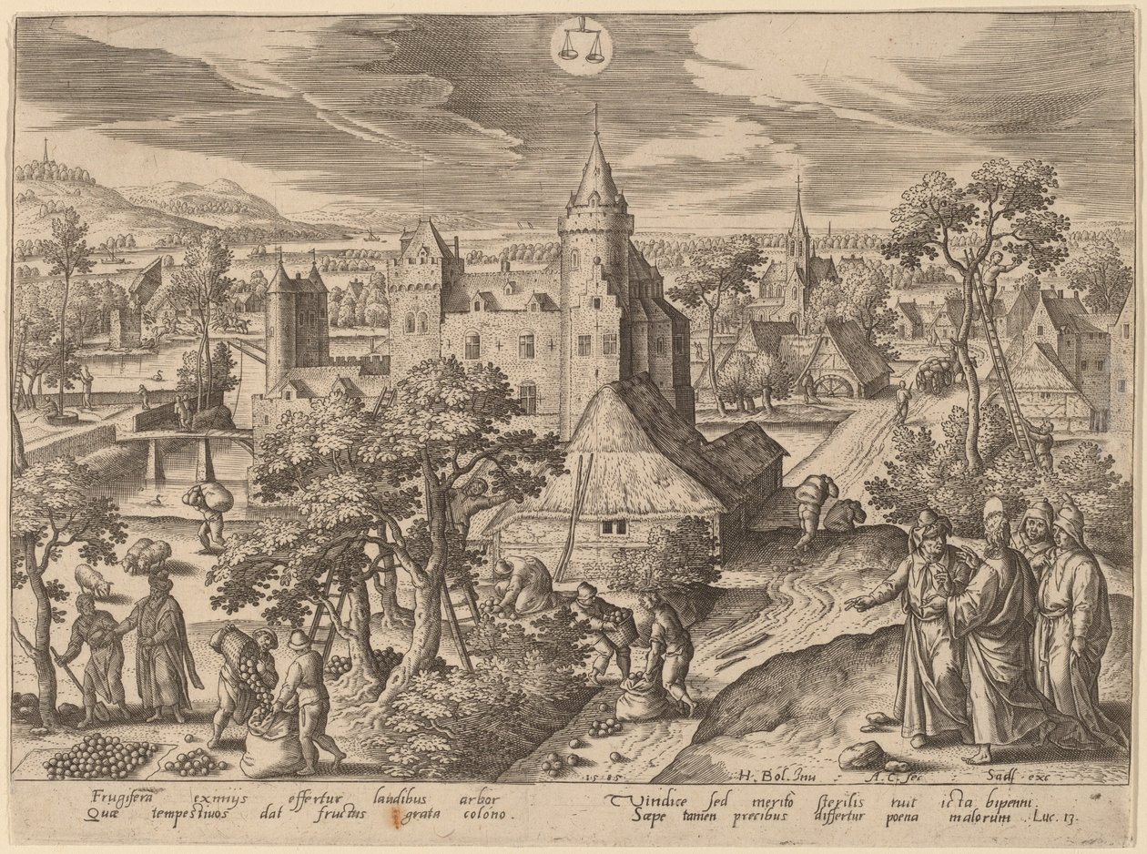 The Parable of the Barren Fig Tree by Adriaen Collaert after Hans Bol
