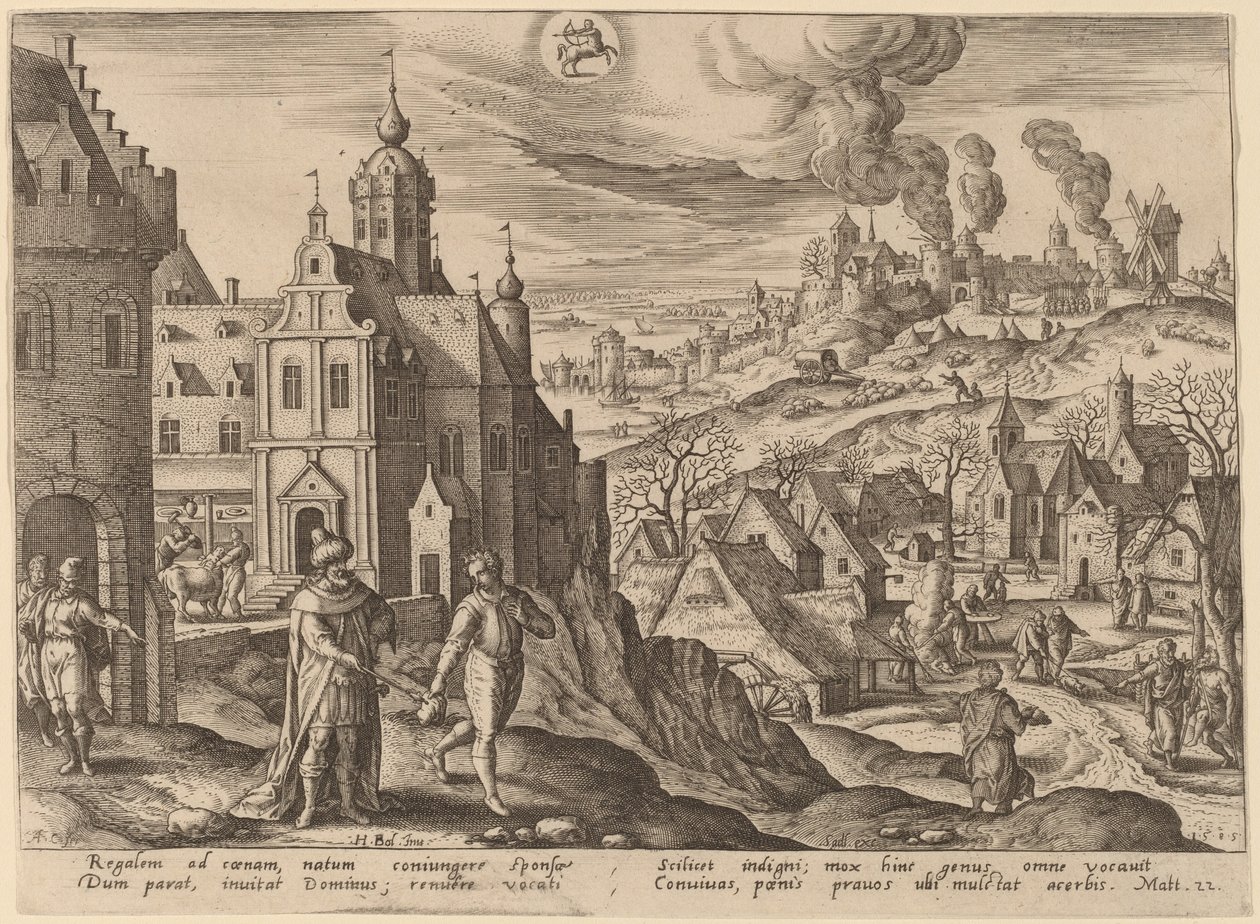 The Parable of the Kingdom of Heaven by Adriaen Collaert after Hans Bol