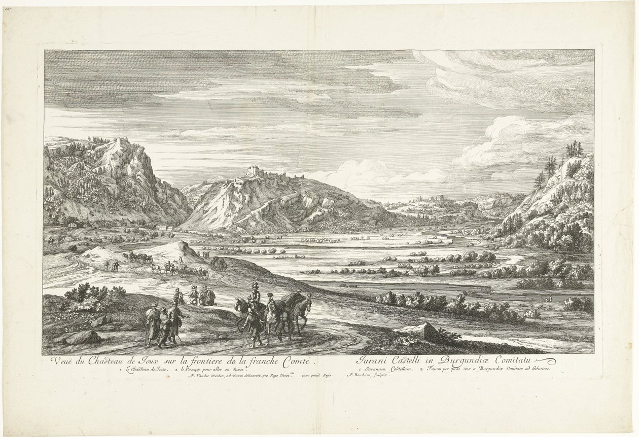 View of the Castle of Joux by Adriaen Frans Boudewyns