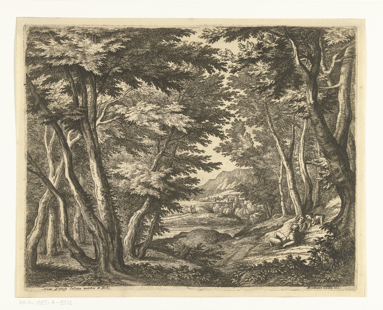 Landscape with Three Men at a Clearing in the Forest by Adriaen Frans Boudewyns