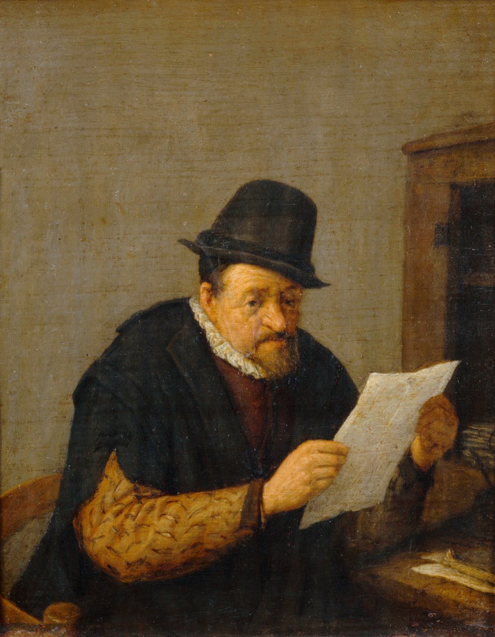 The Reading by Adriaen Jansz. van Ostade