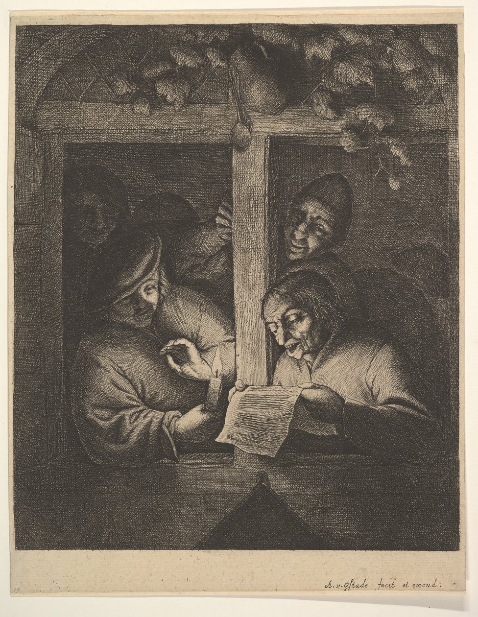 Singers at the Window by Adriaen Jansz. van Ostade