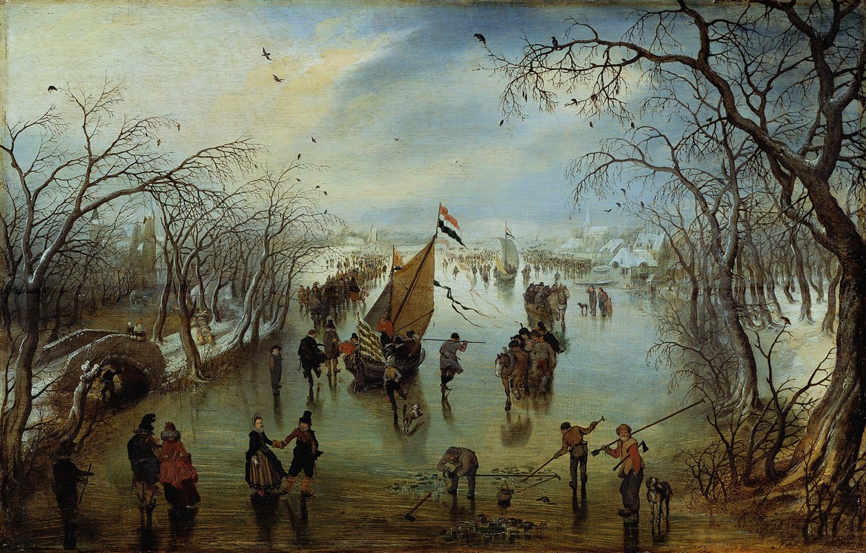Winter by Adriaen Pietersz van de Venne