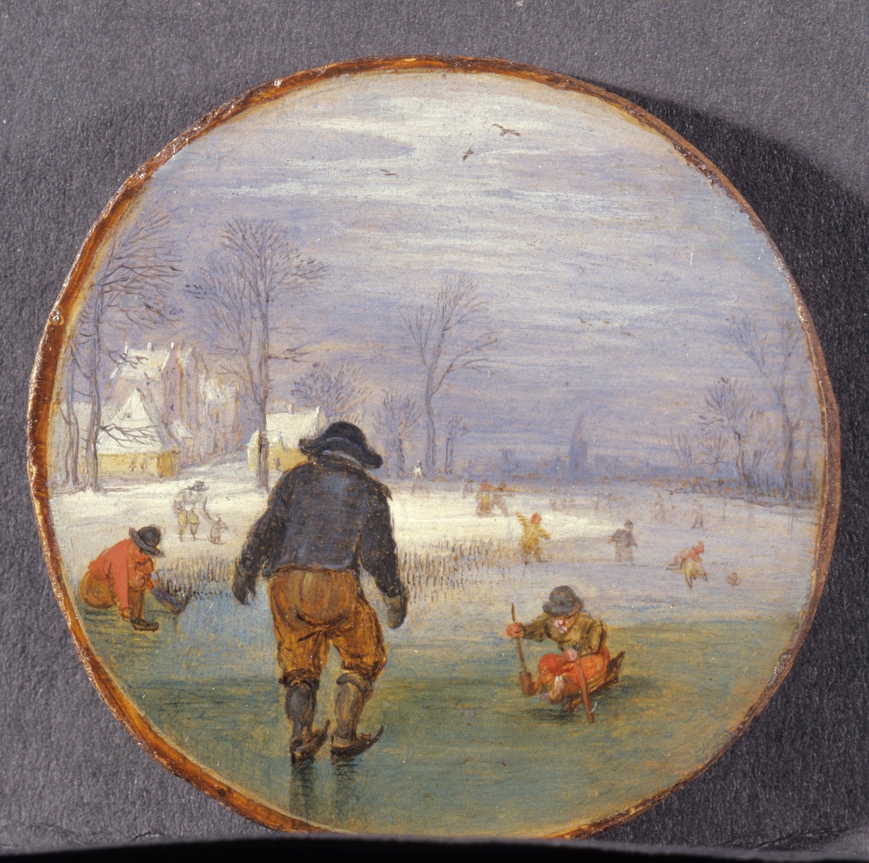 Skaters in a landscape by Adriaen Pietersz van de Venne