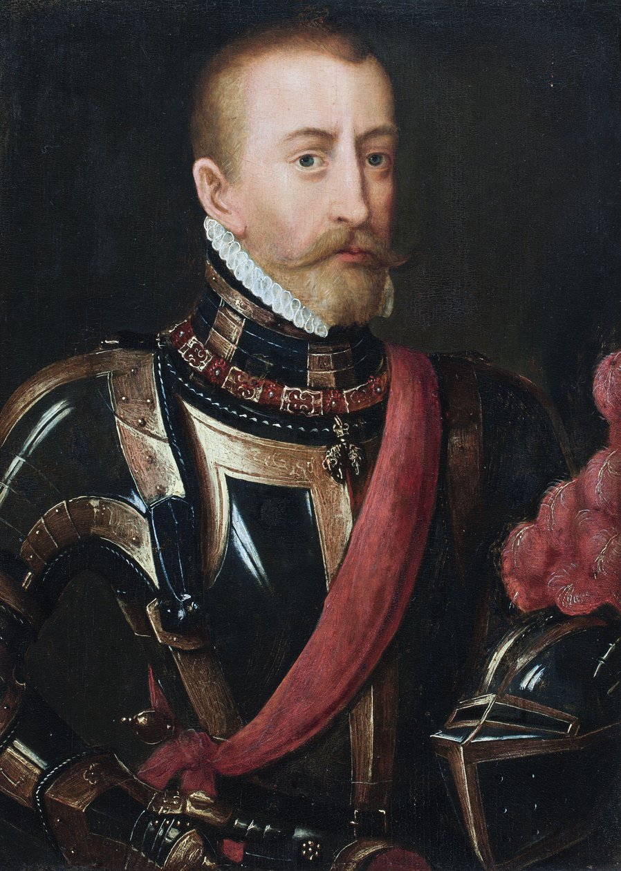 Portrait of a Nobleman in Armour by Adriaen Thomasz (circle of) Key