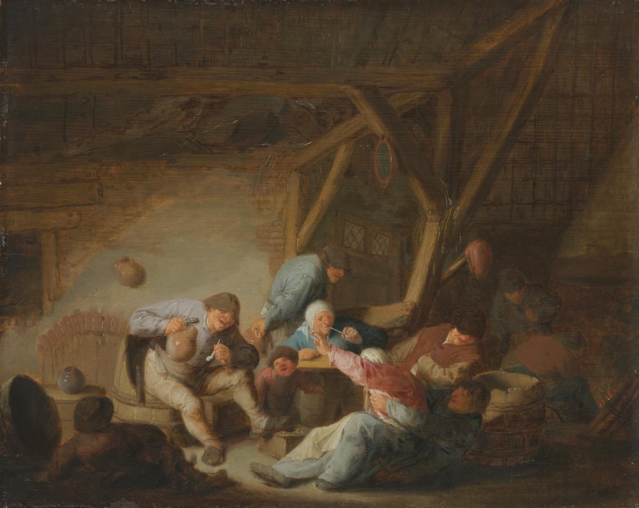 Farmhouse Room by Adriaen van Ostade