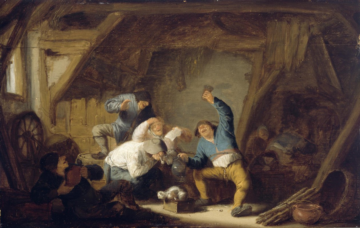 Boors Drinking and Singing by Adriaen van Ostade