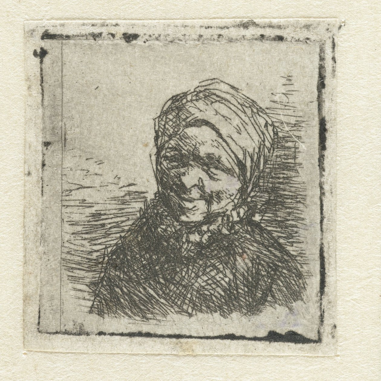 Bust of a Laughing Peasant Woman by Adriaen van Ostade