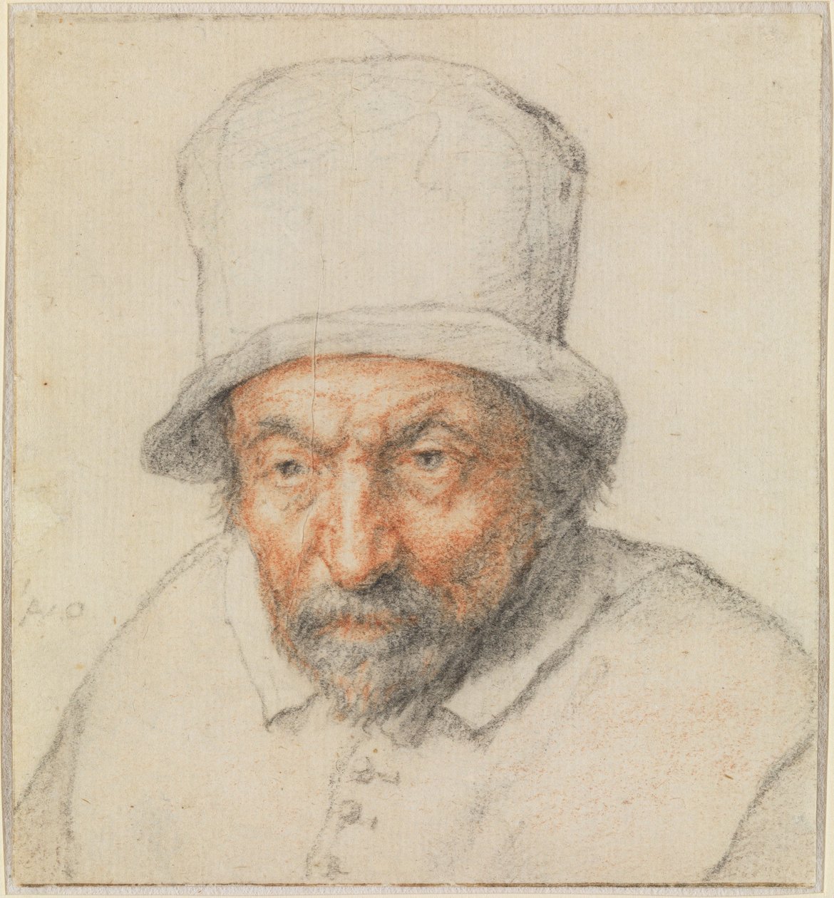 Head of a Bearded Man in a Hat by Adriaen van Ostade