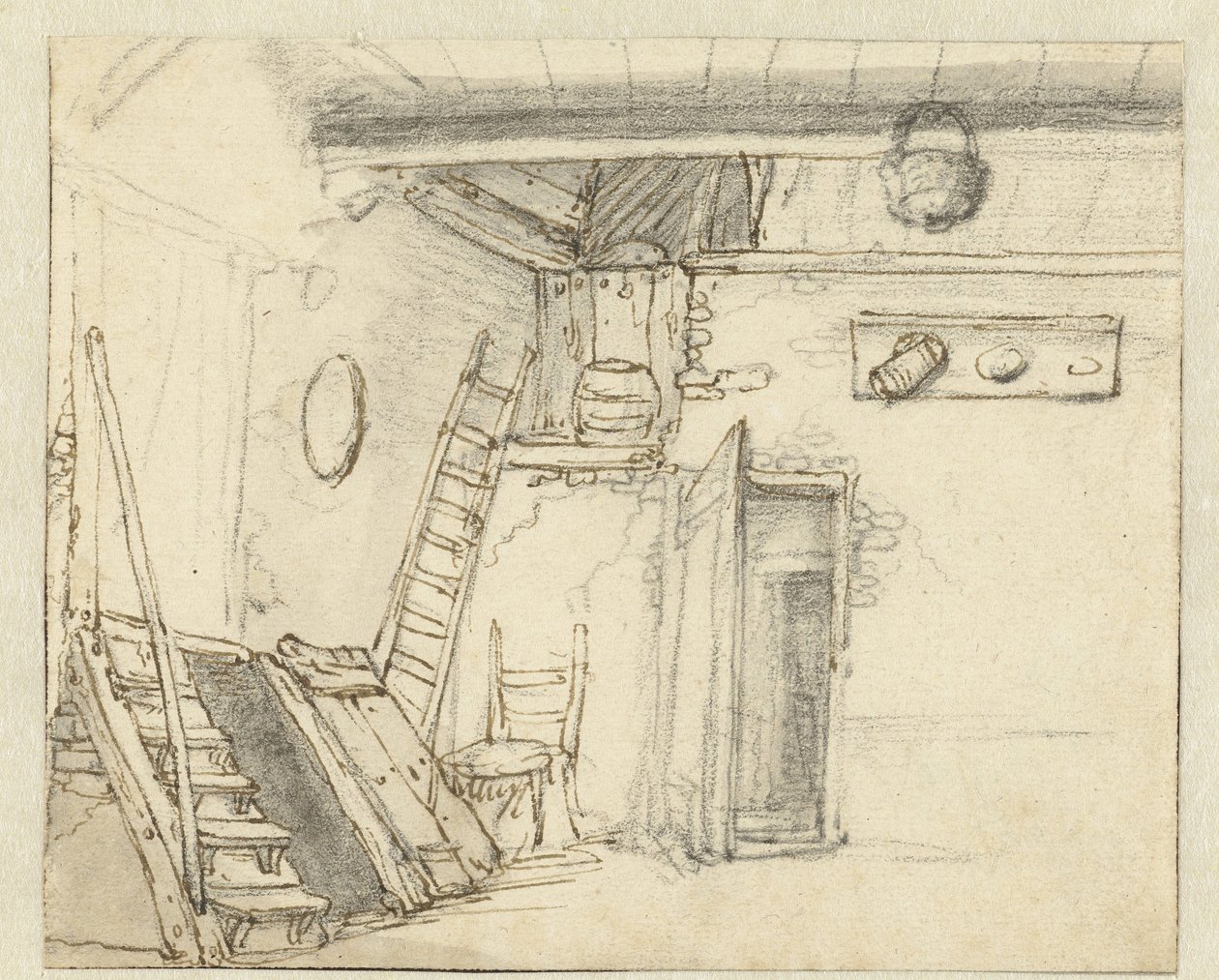 Corner of the Interior of a Barn by Adriaen van Ostade