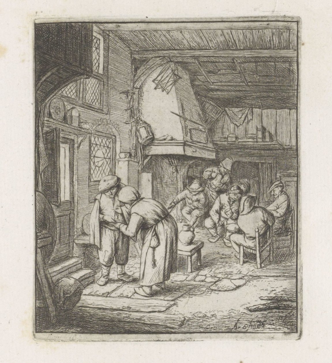 Man Pays a Woman in an Inn by Adriaen van Ostade