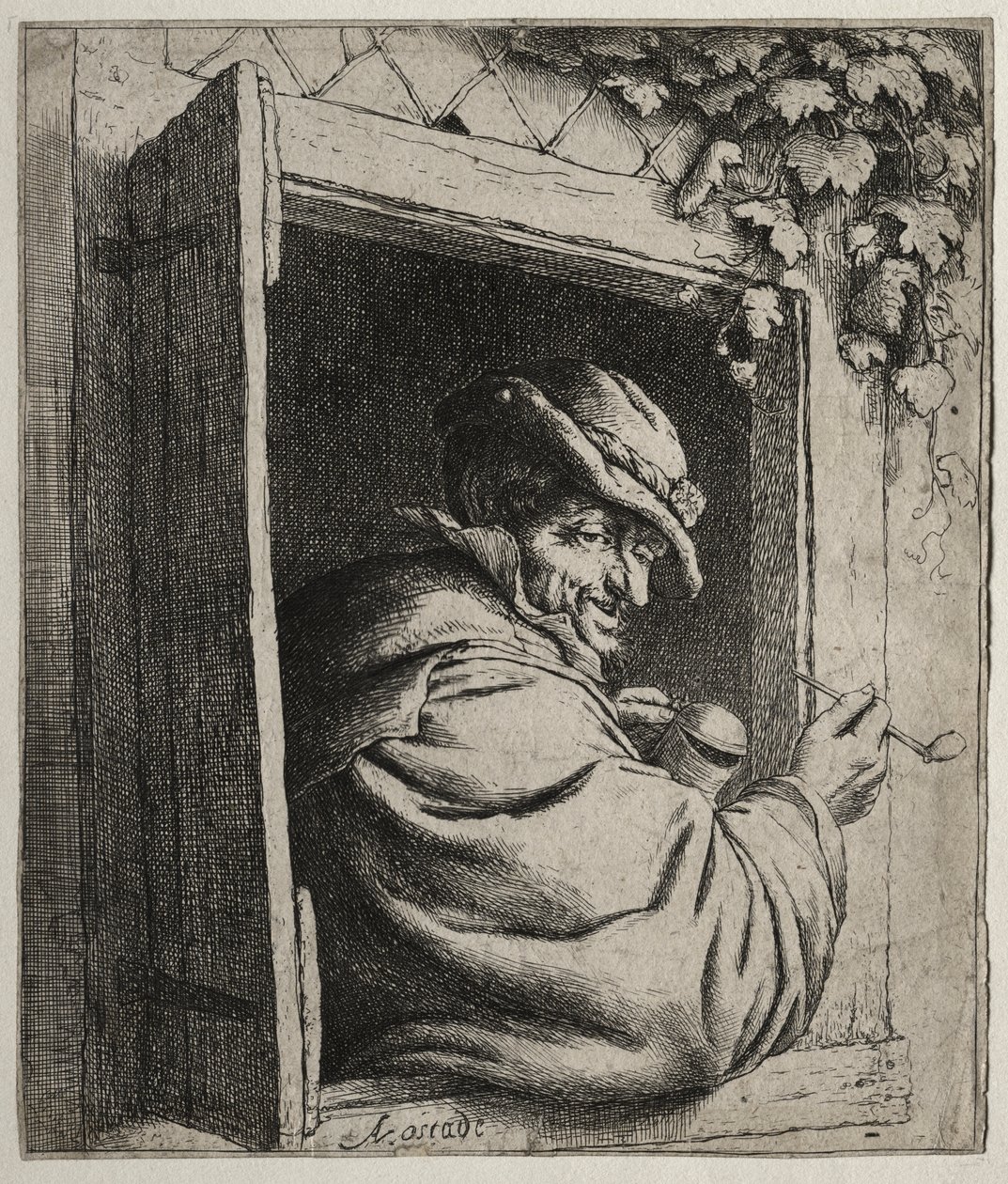 The Smoker at the Window by Adriaen van Ostade