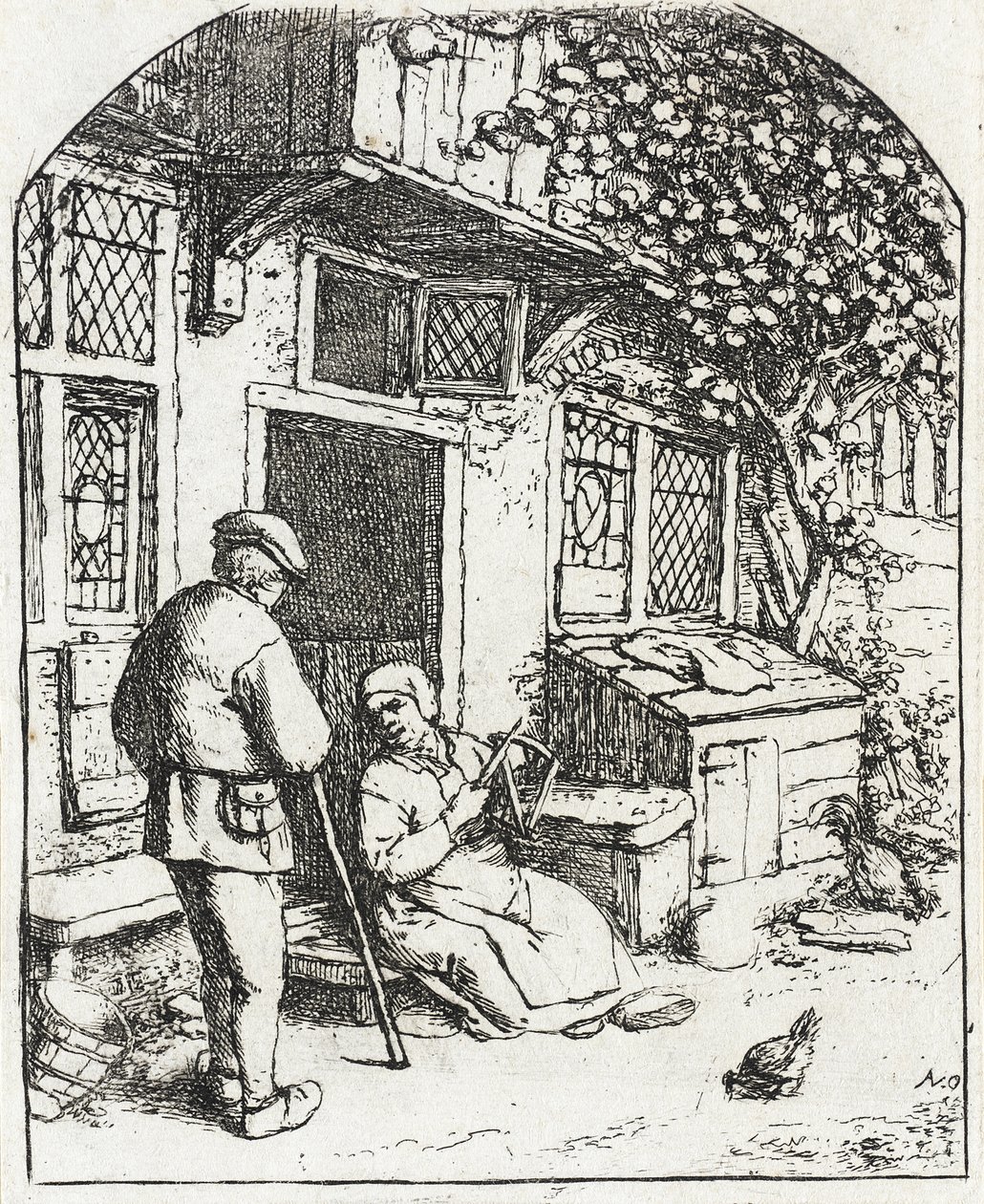 The Woman Winding Upon a Reel by Adriaen van Ostade