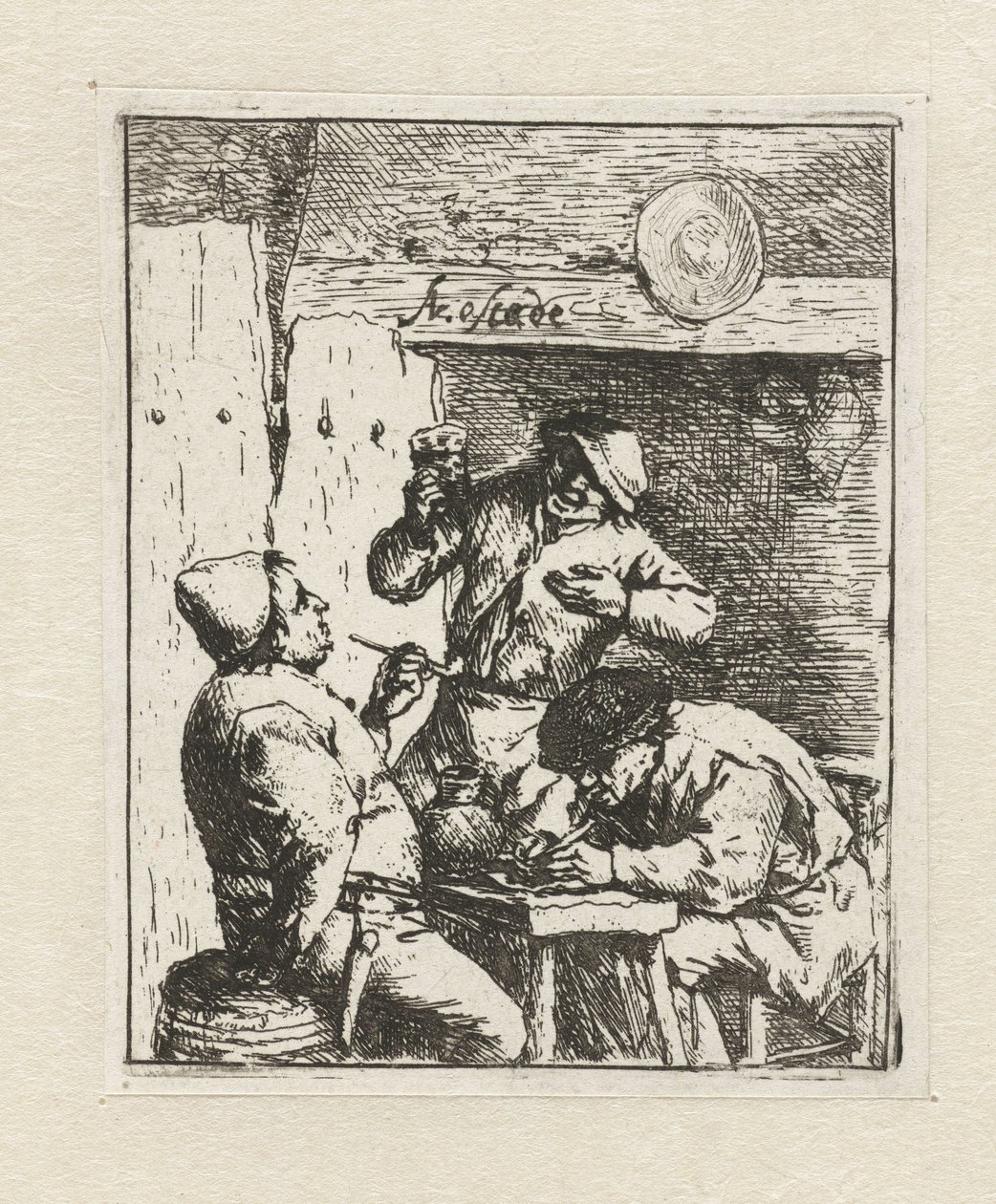 Two Smokers and a Drinker in an Inn (The Smokers) by Adriaen van Ostade